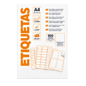 Etiquetas 052,5x029,7mm 100Fls A4 40ET/FOLHA 4000un