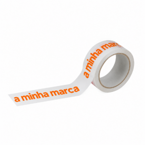Fita Adesiva PCV Impressa PERSONALIZAVEL 48mmx60m Cor Branca C/ impressão 1 COR 72 ROLOS